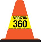 360 Custom Walk Around Safety Cone - Yellow Decal